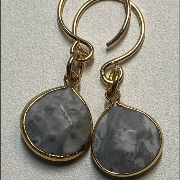 New: Agate Gemstone Teardrop Briolette Earrings